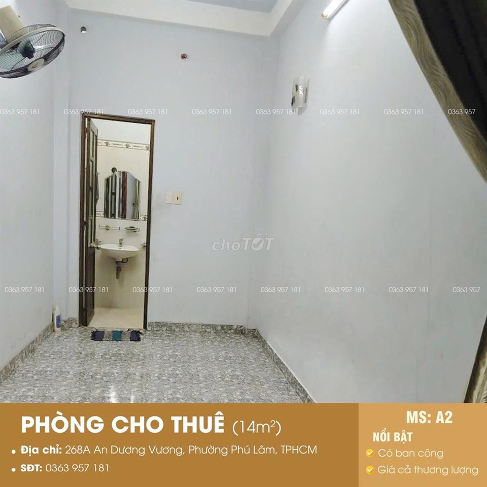 CHO THUÊ PHÒNG - NGAY MẶT TIỀN AN DƯƠNG VƯƠNG Q6
