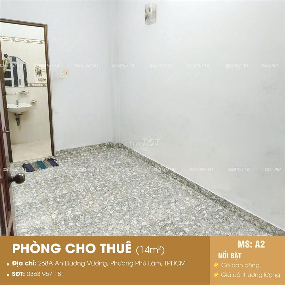 CHO THUÊ PHÒNG - NGAY MẶT TIỀN AN DƯƠNG VƯƠNG Q6