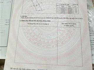 Bán mảnh đất vàng 596m2 nở hậu mặt tiền 13m  tại sơn hào quan lạn sát bãi biển ngọc tuyệt đẹp