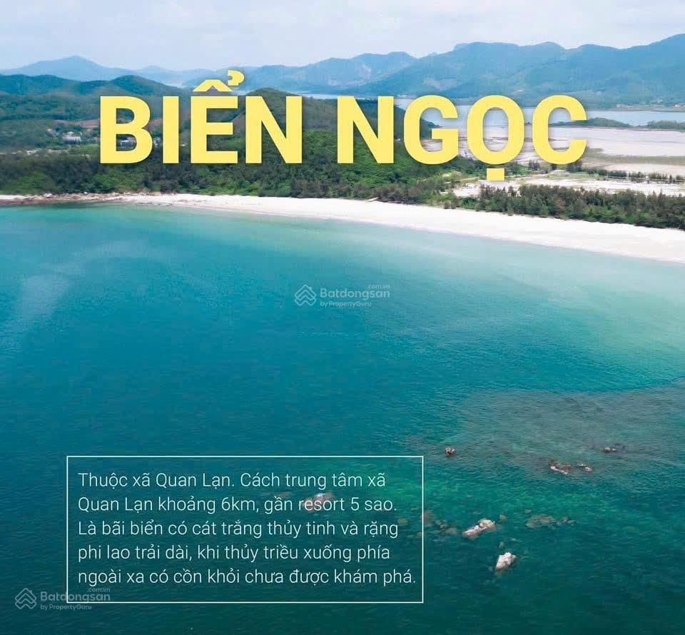 Bán mảnh đất vàng 596m2 nở hậu mặt tiền 13m  tại sơn hào sát bãi biển ngọc tuyệt đẹp