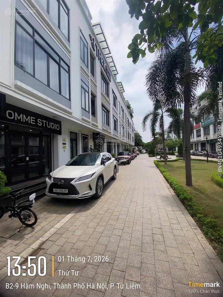 Cho thuê shophouse vinhomes gardenia hàm nghi mỹ đình 95m² 5 tầng thang máy giá 48tr