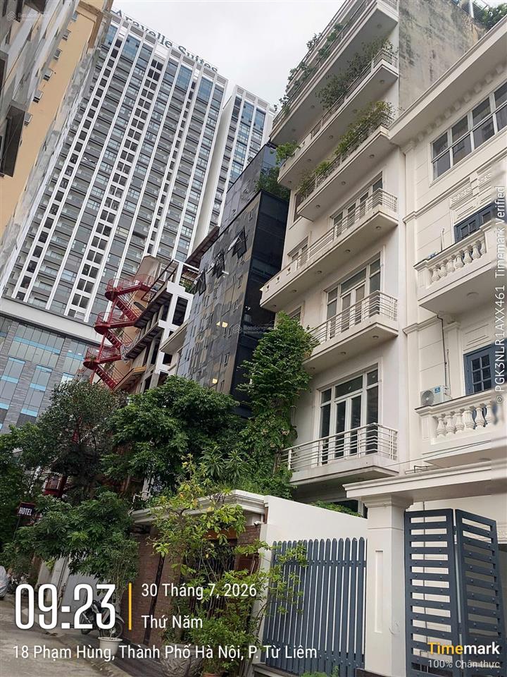 Cho thuê nhà mới tinh 18 phạm hùng dt 130m2 x 4 tầng mt 8m full điều hòa còn bảo hành. giá 37tr