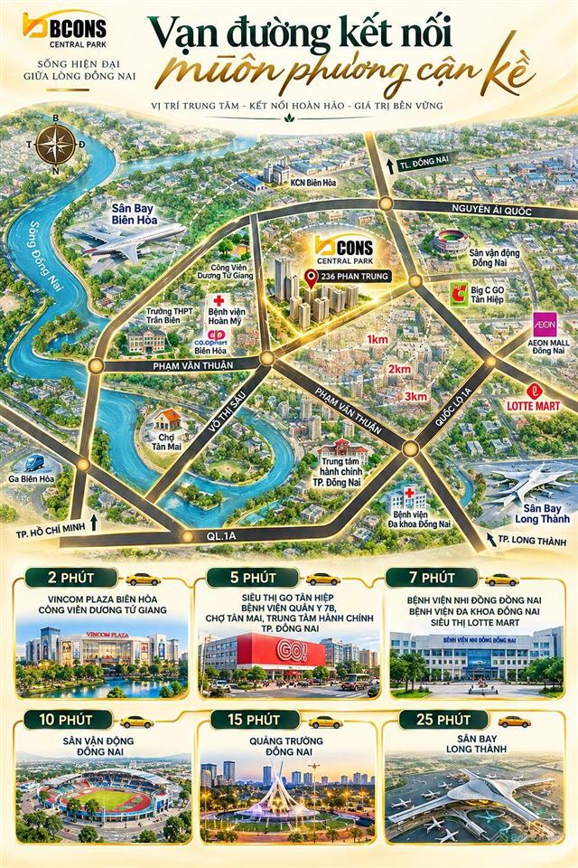 Bán cc bcons central park, vốn 500 triệu, 38m2, 1pn, 1wc, hướng đông, nội thất cơ bản tại đồng nai