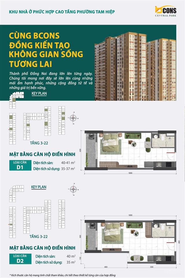 Căn hộ cc siêu hot bcons central park, 1pn, 1,8 tỷ, 40m2 ở đồng nai