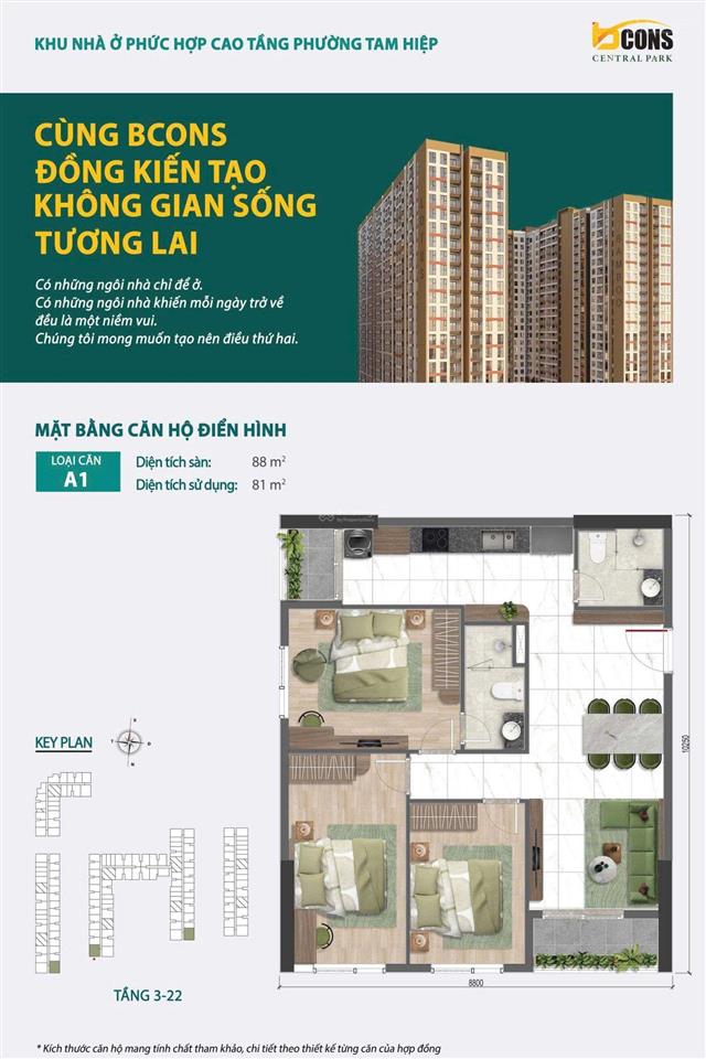Căn hộ cc siêu hot bcons central park, 1pn, 1,8 tỷ, 40m2 ở đồng nai