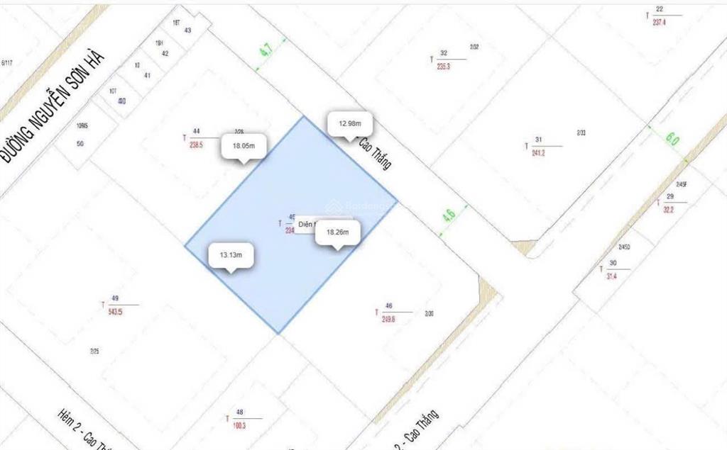 Bán nhà 2x nguyến sơn hà, phường 5, quận 3 dt 13x19m cn 230m2 giá 69 tỷ