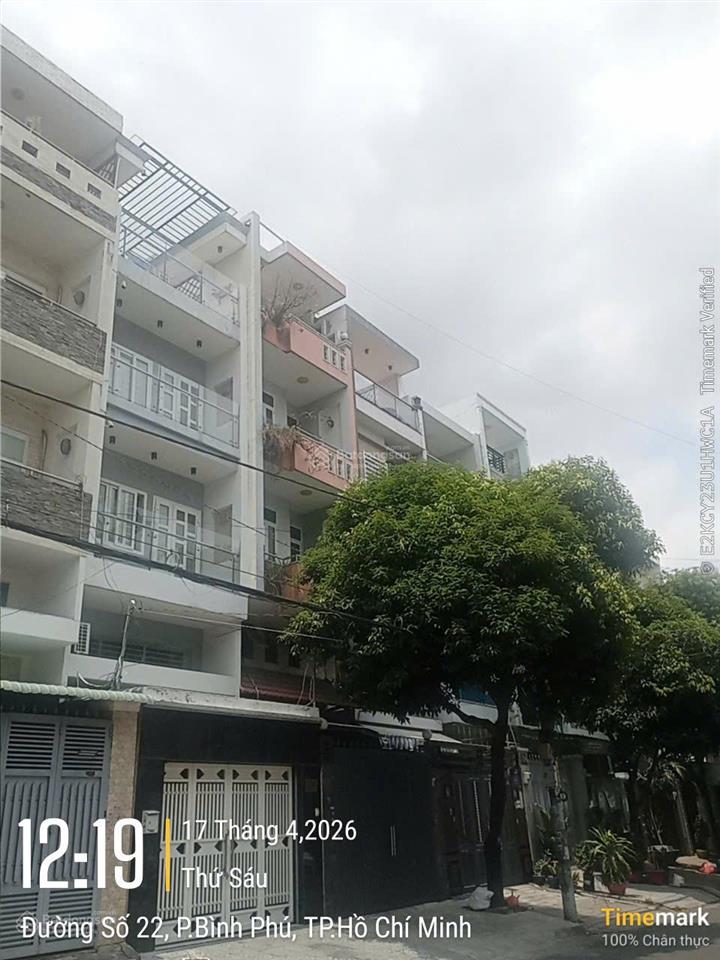 Bán nhà mặt tiền 4 x 19m đường số 22, quận 6 sát bên đường hậu giang khu dân cư bình phú 1