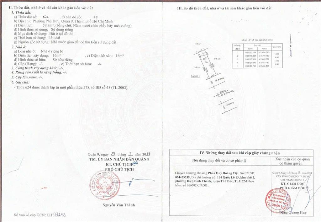 Góc 2 mt nhà khu cảng phú hữu 10,4x15m trệt giá mềm 12,9 tỷ.  0902 930 ***