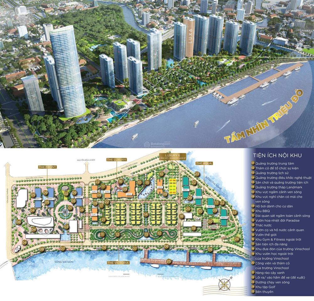 Bán biệt thự vinhomes ba son căn góc dt đất 437,5 m2 view trực diện sông sài gòn quận 1