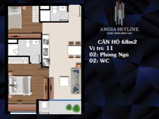 Bán căn 2 phòng ngủ hướng nam siêu mát, yên tĩnh tại angia skyline, sổ hồng đầy đủ.  0935 204 ***