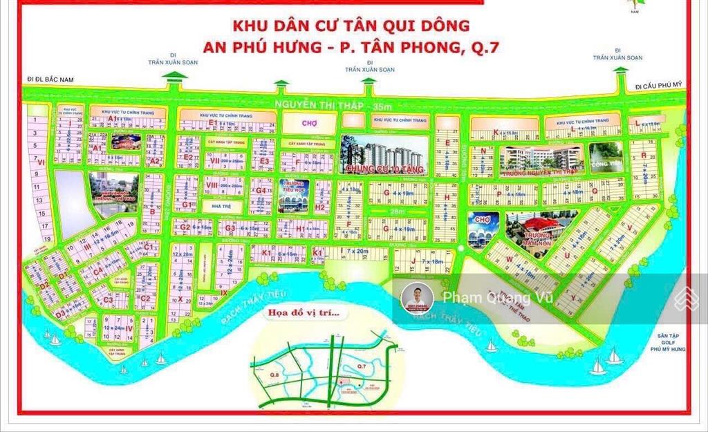 Bán 03 căn nhà mt đường số 65 (30m) kdctân quy đông, quận 7 dt 6x20m xd hầm 4 tầng, giá 29 tỷ.