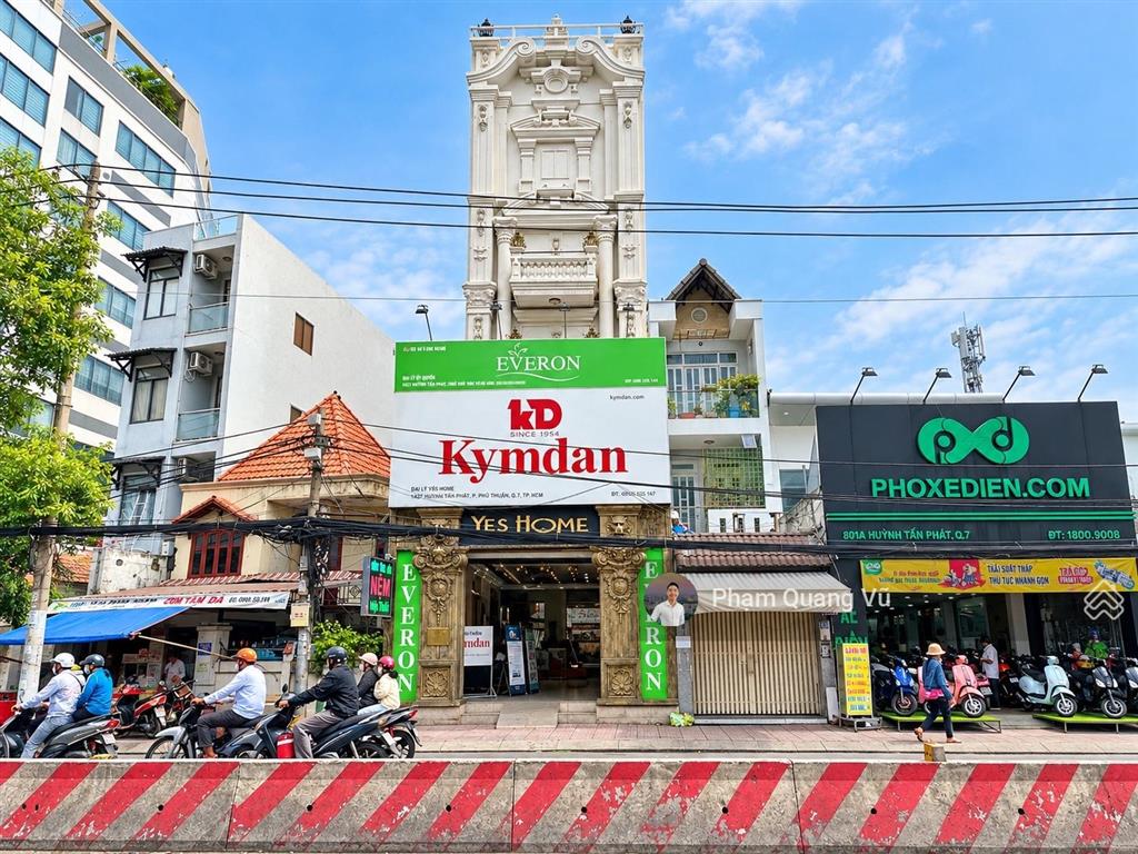 Bán 6 căn mt huỳnh tấn phát, q7, dt 5x26,5m, 7,2x30, 8,5x34m, 13,5x50, xd hầm 8 tầng, giá tốt 15 tỷ
