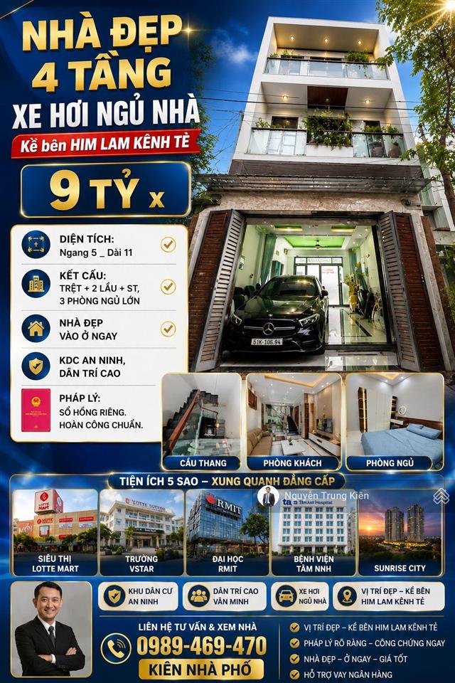 Hiếm quận 7  mt trần xuân soạn vào 20m  xe hơi tránh  sát vách him lam  nhỉnh 9 tỷ