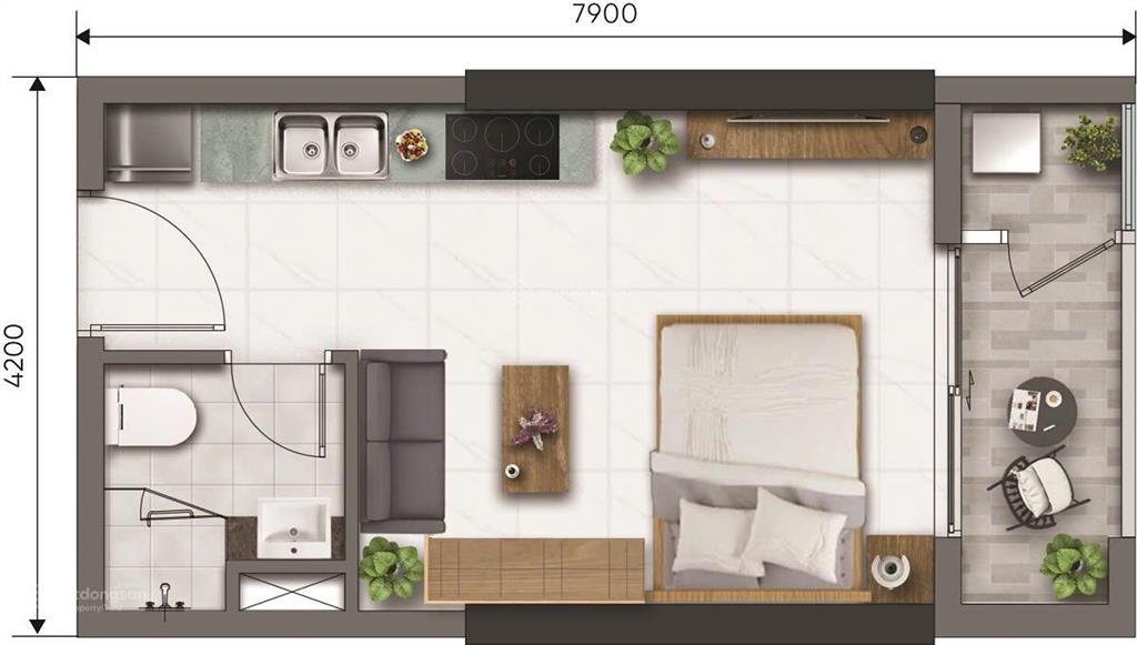 Bán căn studio d aqua tầng trung view thoáng giá 2.35 tỷ.  0906 435 ***
