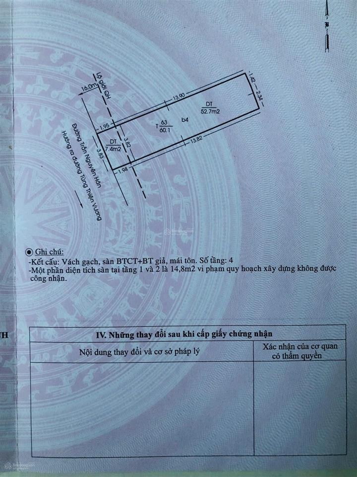 Bán nhà mt đường trần nguyên hãn, quận 8 3.83x15.8m giá 11.2 tỷ tl.  0906 435 ***