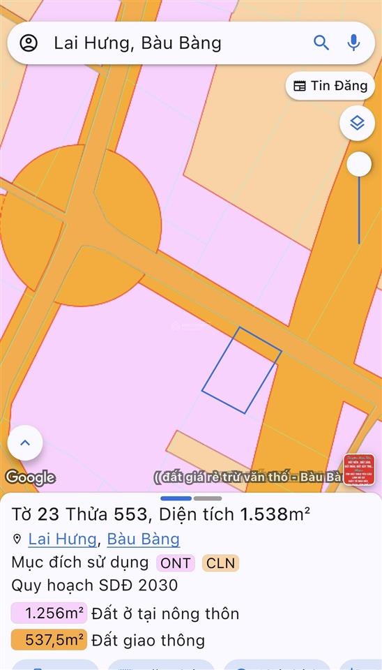 Bán đất + nhà vườn cấp 4 rộng 1.538m2 tại phường bến cát, hồ chí minh