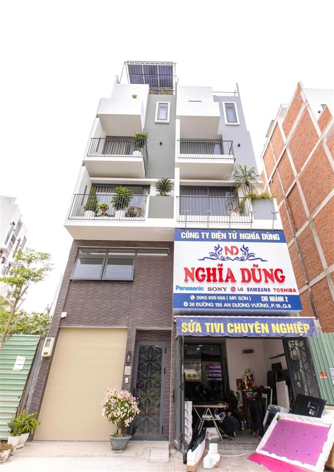 Bán nhà mặt phố 4x17m, 6 tầng, thang máy, đường 156 an dương vương, p.16, q.8.  0901 364 ***