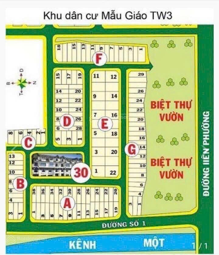 Kẹt tiền bán nhanh lô đất dự án mẫu giáo trung ương 3 dt 6x22m giá 62tr/m2 thoáng mát sỗ cá nhân