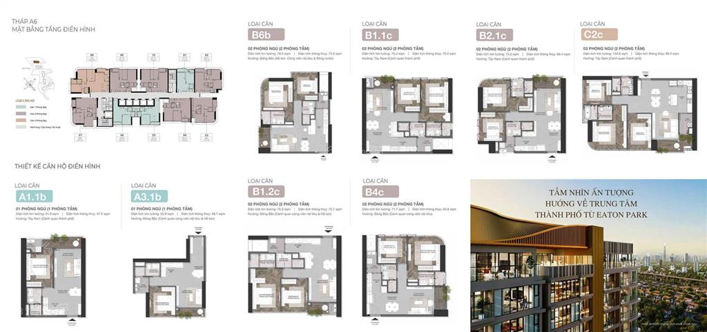 Bán gấp căn góc eaton park giá tốt 9.5 tỷ thiết kế 2pn thanh toán theo tiến độ