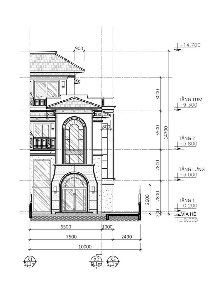 Bán gấp căn btsl view công viên dt 10x20 thiết kế 1 trệt 1 lửng 2 lầu tum giá 28.8 tỷ