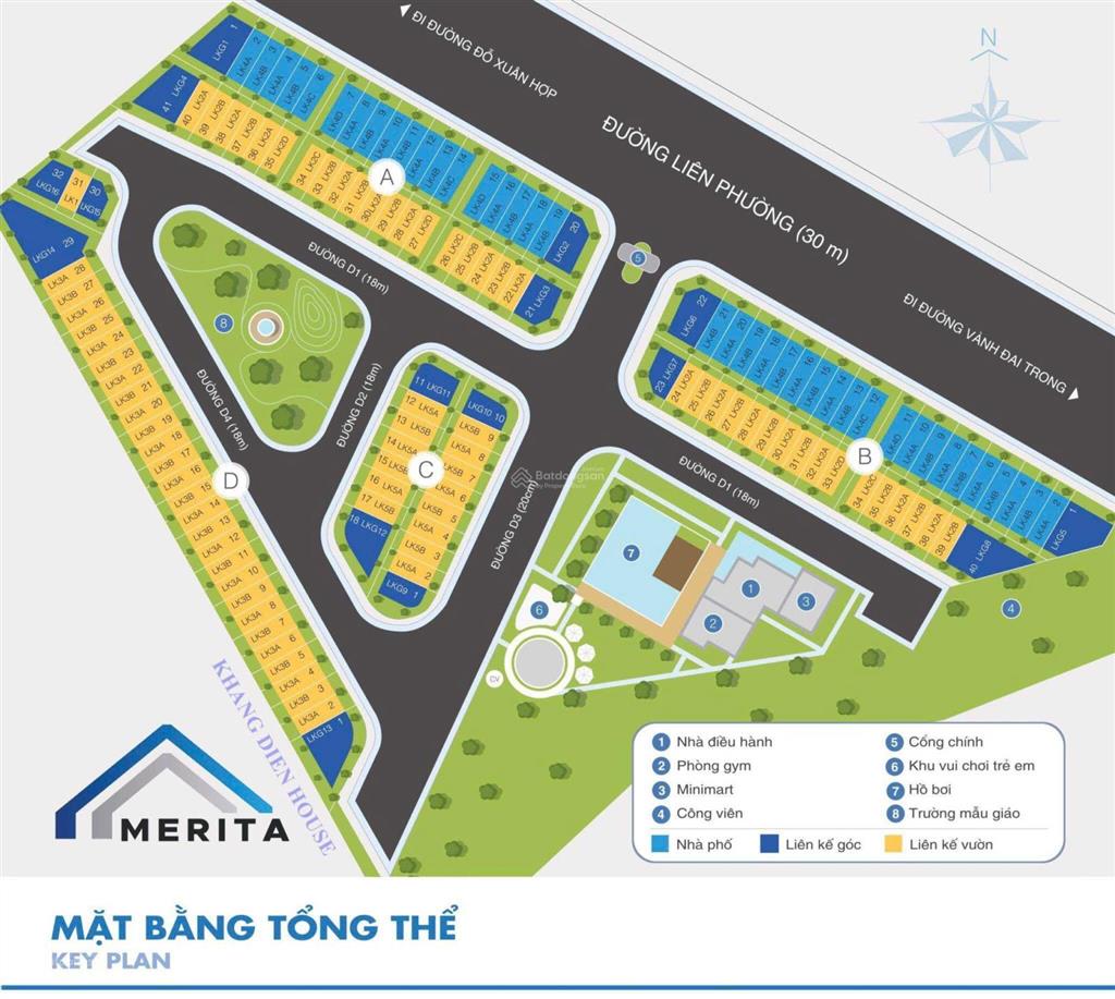 Bán căn merita mặt tiền liên phường 5x20m, hoàn thiện rồi. sát global city giá 24 tỷ tl