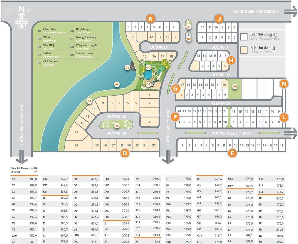 Lucasta khang điền q9, diện tích 10x23m, nhà thô trục 20m thoáng mát giá 30.5 tỷ sổ hồng tl