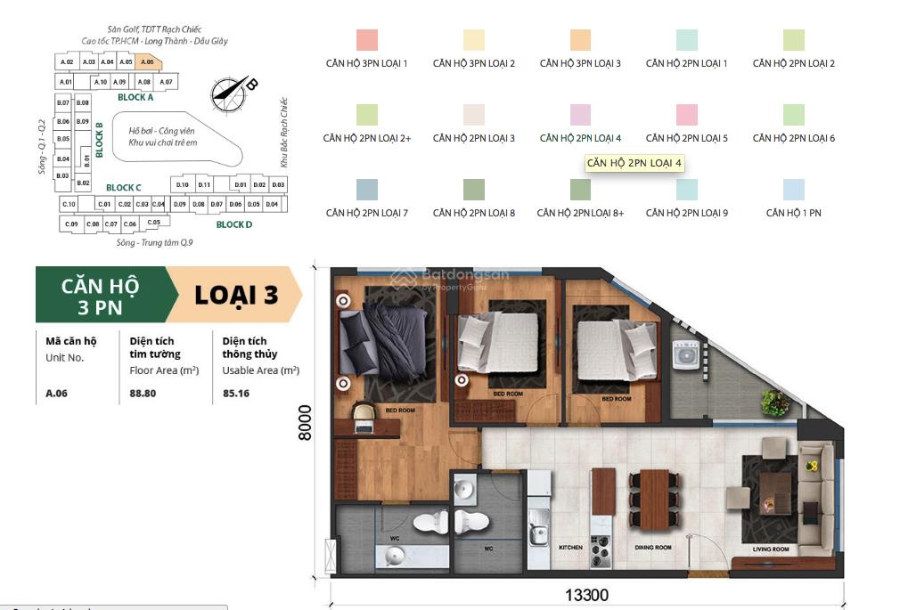 Bán nhanh căn chung cư jamila khang điền q9 dt 88m2 giá 6m7 tỷ full nội thất tk 3pn