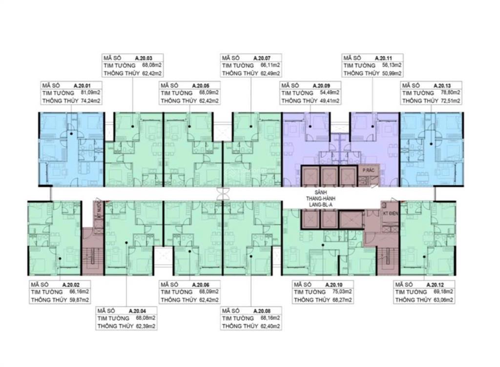 Bán nhanh căn mường thanh 2pn giá gốc cđt dt 68m2 đã ký hđmb view thoáng