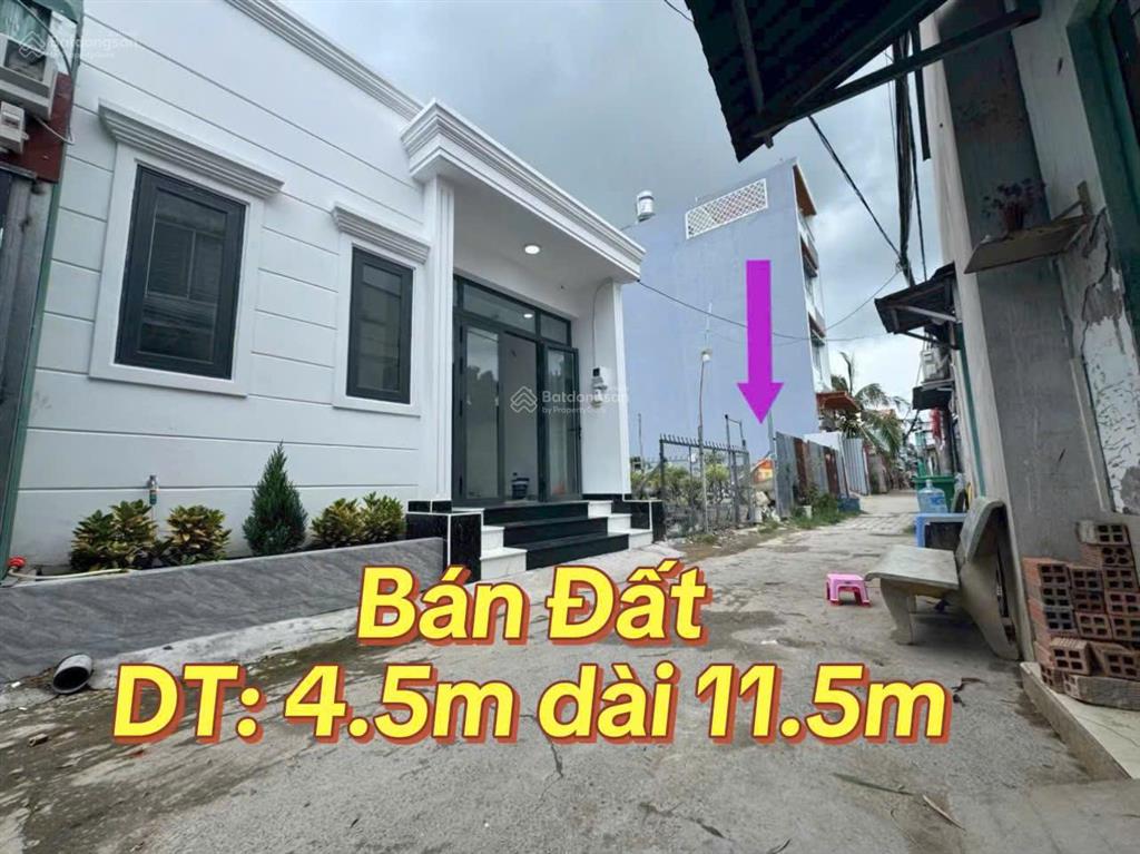 Bán đất hẻm 1627 huỳnh tấn phát quận 7 ngang 4,5m dài 11,5m giá 4 tỷ 850tr hướng tây