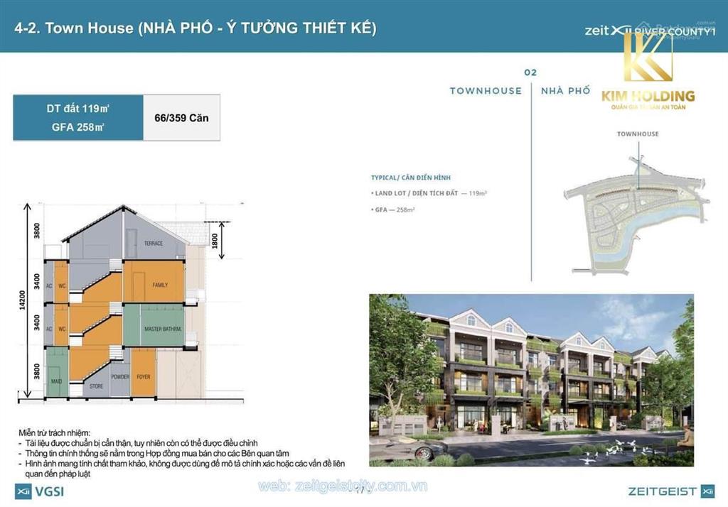 Bán nhà phố zeitgeist nhà bè 119m2, sổ hồng sẵn, vị trí đẹp, giá tốt 15.85 tỷ xem nhà  em