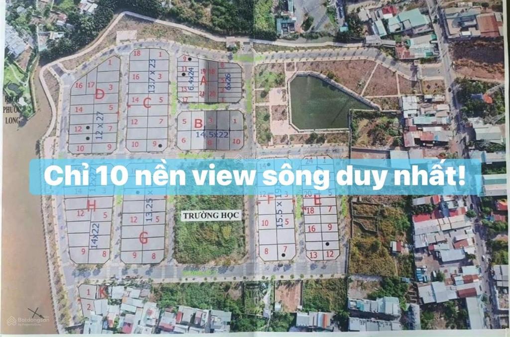 Bán đất ven sông nhà bè giá tốt hơn 20% tại kdc bộ công an dt 12x27 giá 110 tr/m2