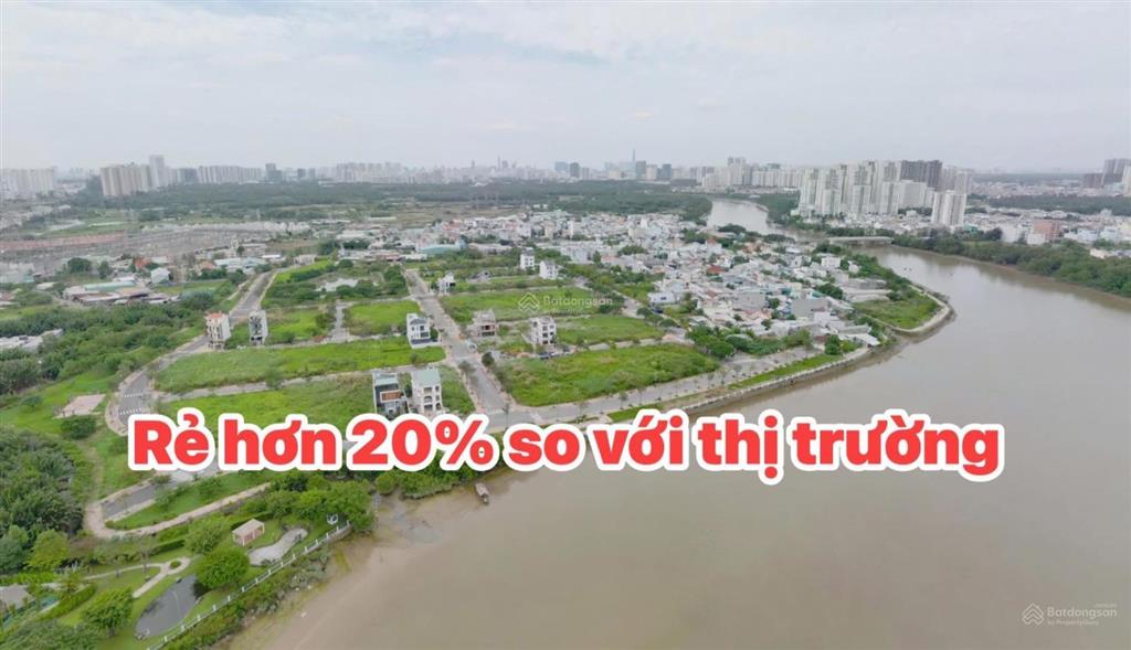 Bán đất ven sông nhà bè giá tốt hơn 20% tại kdc bộ công an dt 12x27 giá 110 tr/m2