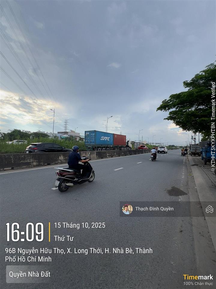 Đất thổ cư mt đường nguyễn hữu thọ đường rộng 60m. dt 358m2 giá 14,5 tỷ