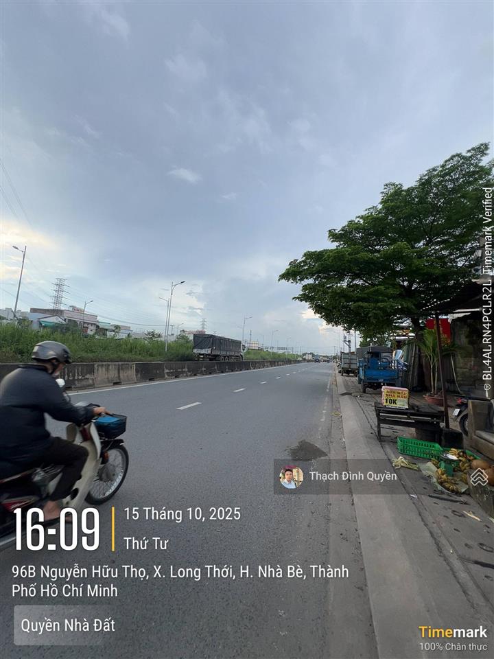 Đất thổ cư mt đường nguyễn hữu thọ đường rộng 60m. dt 358m2 giá 14,5 tỷ