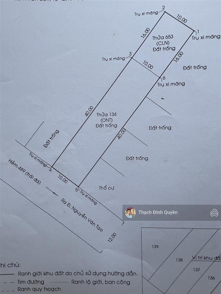 Đất thổ cư 10x56m ngay cổng a kcn hiệp phước