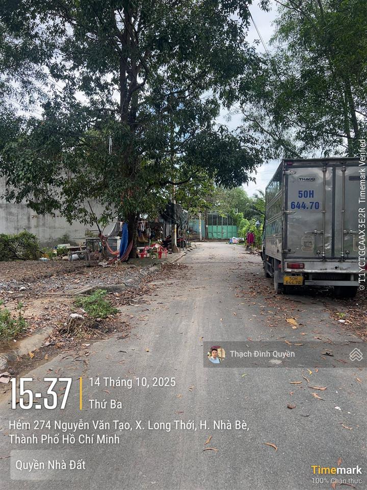 Cần bán lô đất thổ cư 5x18,4m hẻm 274 nguyễn văn tạo
