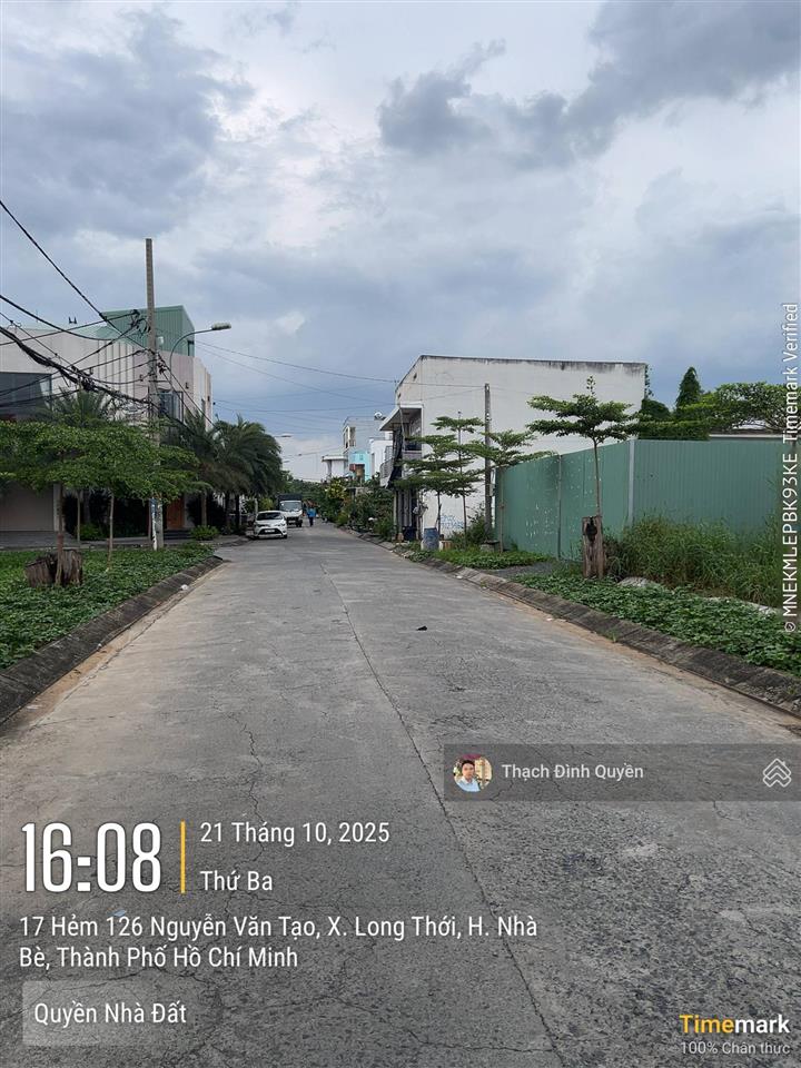 Cần bán lô đất thổ cư mt hẻm 126 nguyễn văn tạo