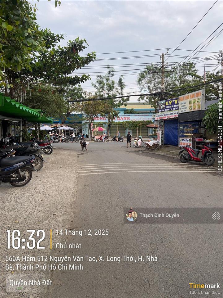 Đất thổ cư hẻm 512 nguyễn văn tạo, 82m2 giá 3,3 tỷ