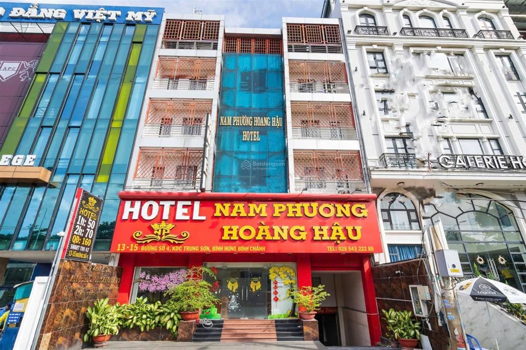 Cho thuê khách sạn mặt tiền 1315 đường số 4 khu dân cư trung sơn tp.hcm, dt12x40m, 4l, 70p, 200tr