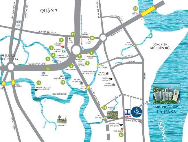 Căn hộ lacasa view sông, diện tích 105m2, chỉ 5,6 tỷ. giá tốt nhất lacasa quận 7.  0906 459 ***