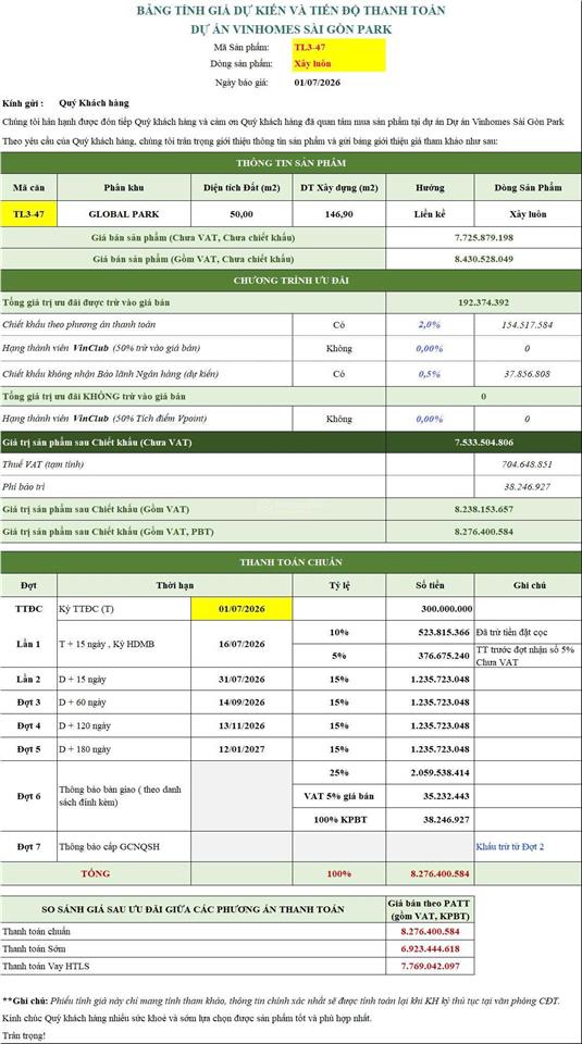 Căn thô tl347 đối diện công viên 2ha, giá chỉ 6tỷ294 all in