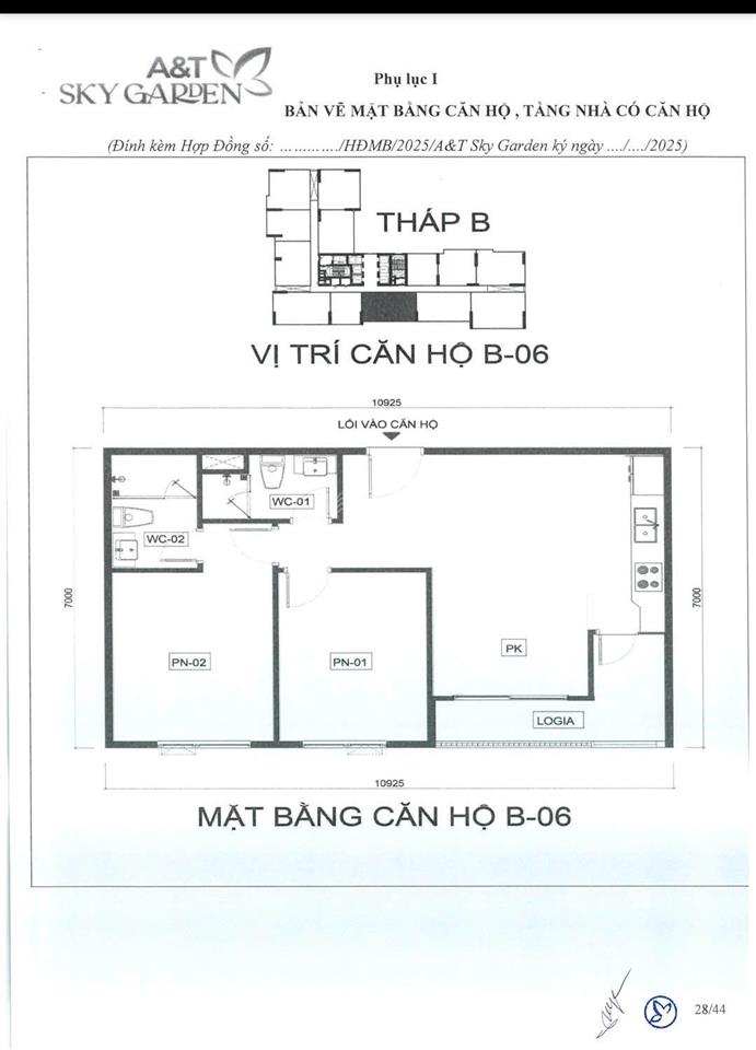 Bán căn hộ b33.06 giá chỉ 2tỷ980 (full vat, pbtri)