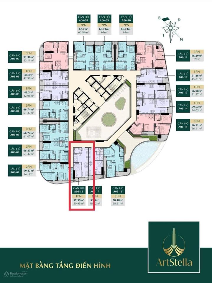 Cc cần vốn bán nhanh căn hộ artstella đã thanh toán 20%. tầng 16 view landmark81 thoáng ko bị chắn