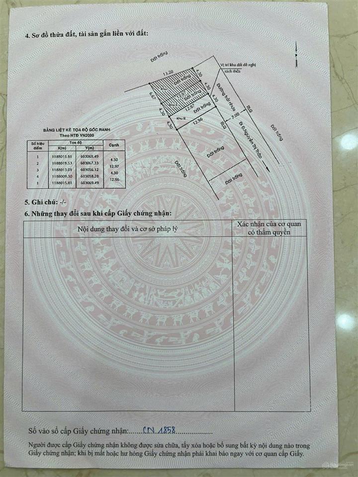 Bán nền đất ngay cầu him lam p. tân hưng dt56,73m2 giá bán 13 tỷ 0911 775 ***