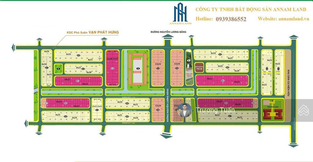 Bán nhà phố kdc phú xuân nhà bè 6x24m giá bán chỉ 52tr/m2 xây dựng 3 tầng  trực tiếp cdt