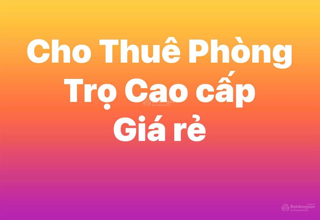 Cho thuê phòng trọ cao cấp mặt tiền đường hoàng quốc việt, quận 7