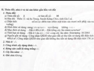 Bán đất mặt tiền đường, xã an trung, huyện kông chro, gia lai  nay là xã chưkrey, gia lai mới