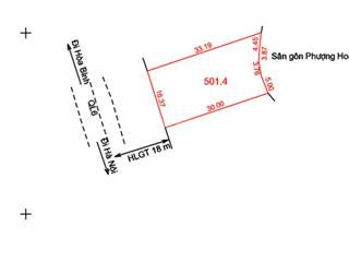 Cần bán 15,23m dt 500m2 mặt đường quốc lộ 6, cạnh sân golf phượng hoàng xã lương sơn, phú thọ