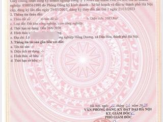 Chính chủ cấn bán đất xưởng cụm công nghiệp hồng dương, giá chỉ hơn 10tr/m2 0989 580 ***