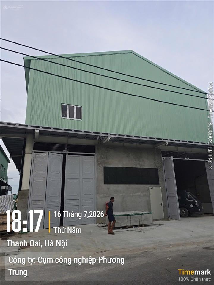 Cần cho thuê lại nhà xưởng, cụm công nghiệp khu thanh oai. giá 86k/m2/tháng đã vat